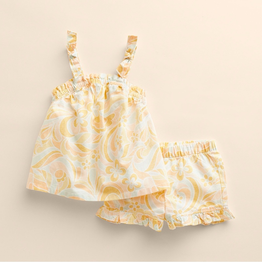 NEW Little CO. by Lauren Conrad Tie Tank Top & Shorts Set Size 8